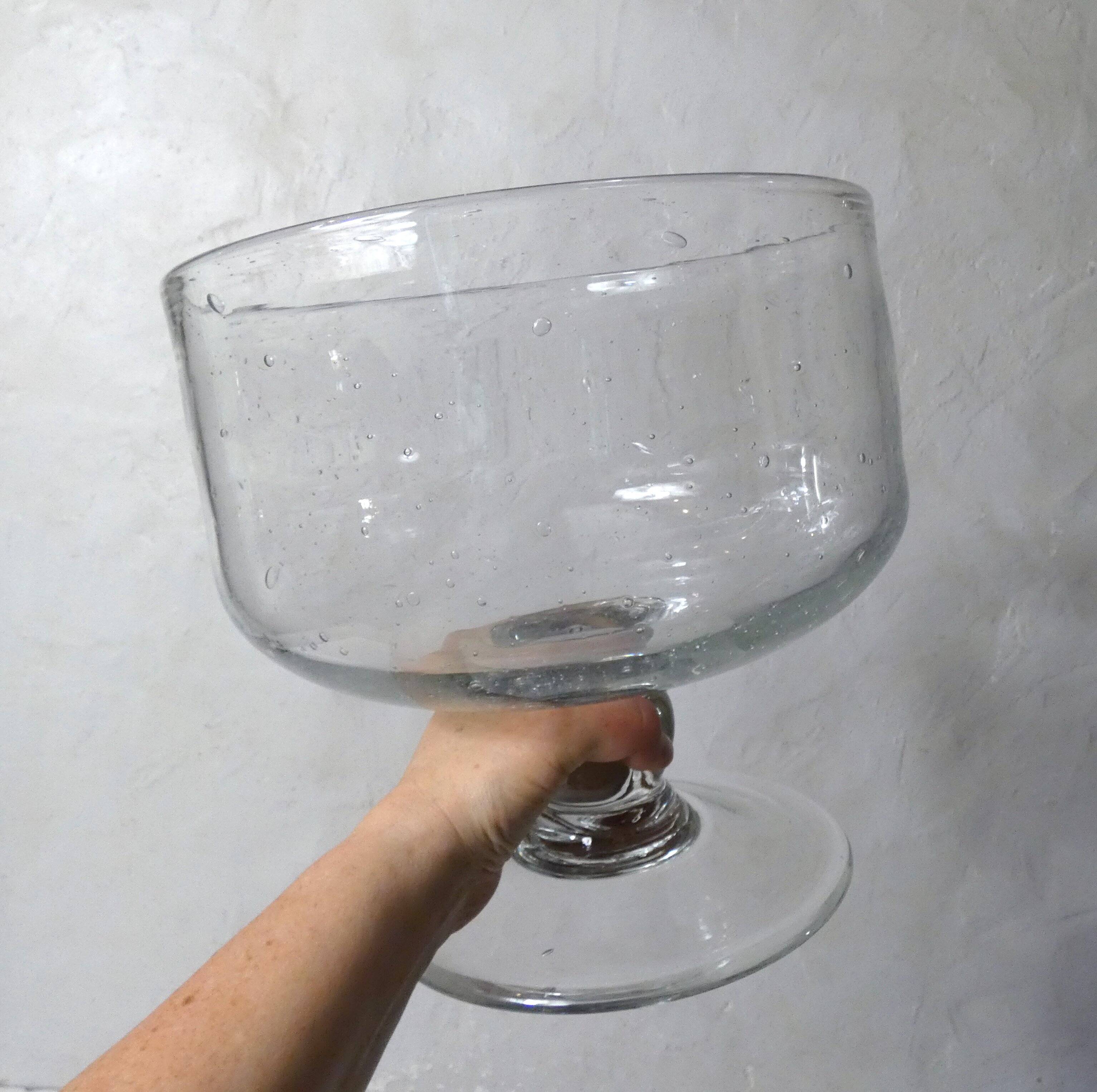 Large bubble glass bowl vintage
