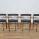 Mid-Century Round Extendable Dining Table and Chairs from McIntosh, 1960s, Set of 5