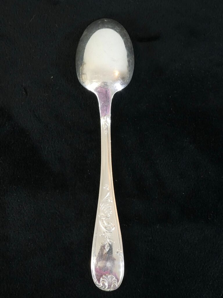 12 large spoonfuls in silver metal LOUIS XV Style MARLY