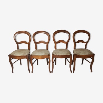 Suite of 4 Louis Philippe chairs