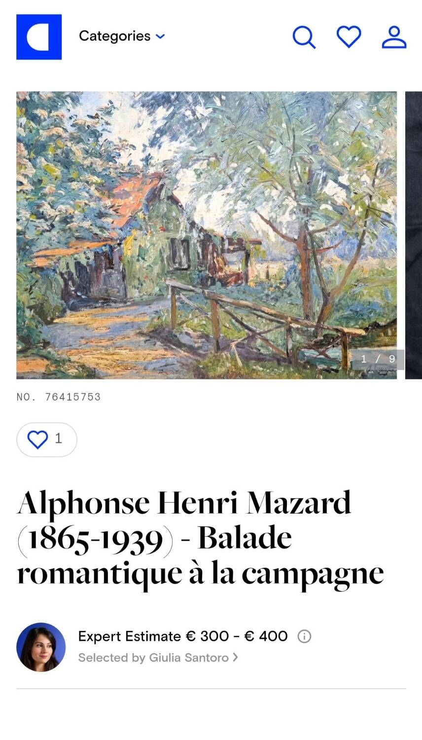 Tableau impressionniste huile sur carton signée MAZARD - école de ...