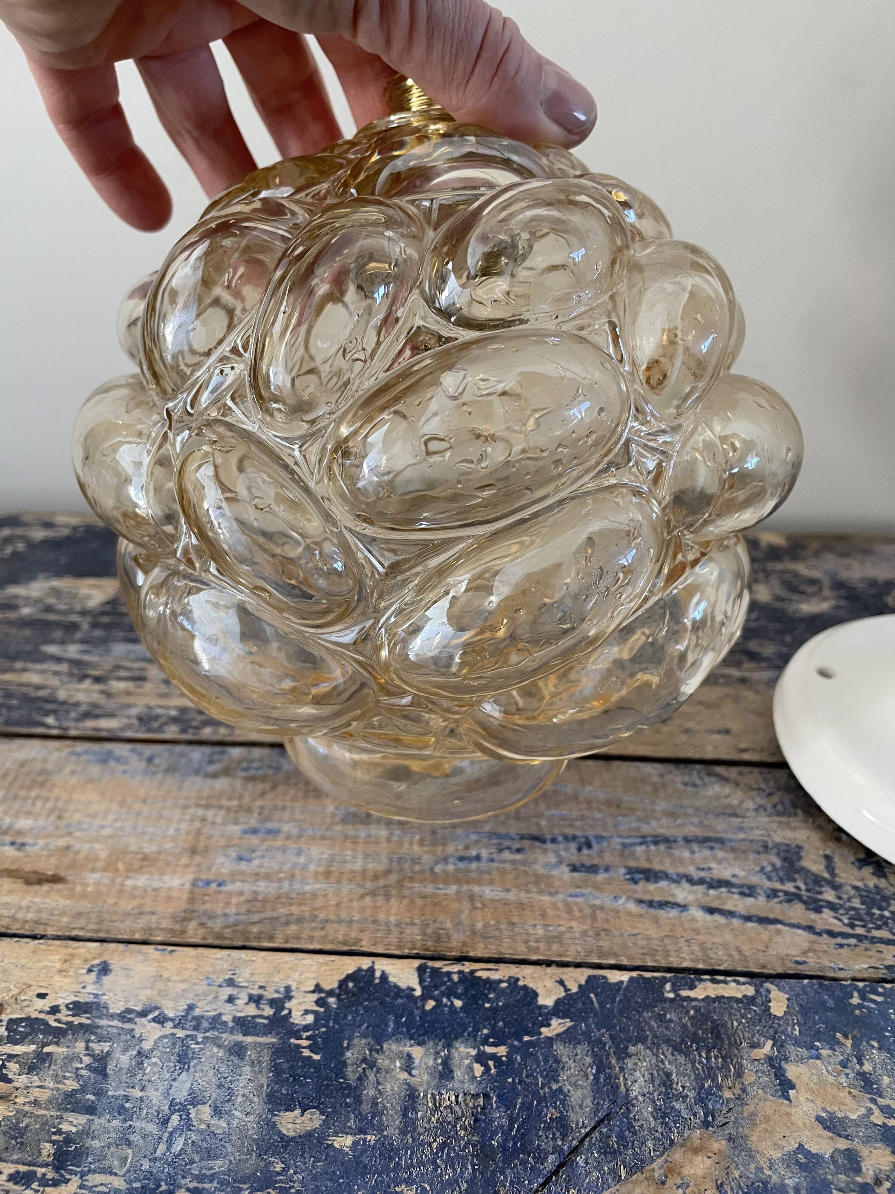 New electrified golden bubble glass pendant lamp
