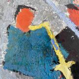 Hsp painting "jazzmen" 1959 by michel ronga (20th century) + frame