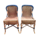 Paire de chaises en osier début XX eme siècle