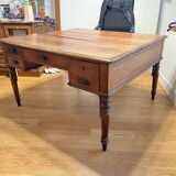 Double-sided oak desk – 19th century – Clichy Carpentry
