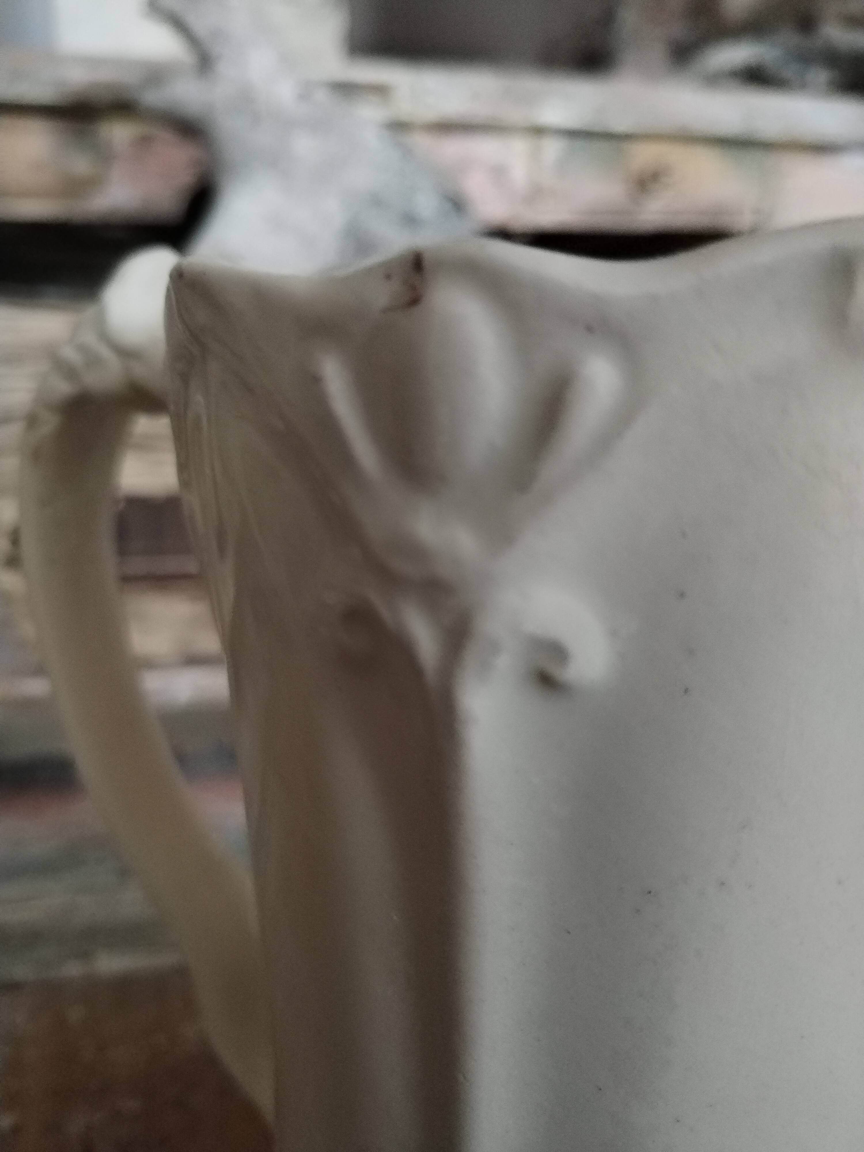 White earthenware rock pot 19th