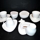 Service à café 4 tasses en porcelaine DESIGN style Colombina ALESSI