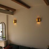 Set of 2 red TILE wall lights.