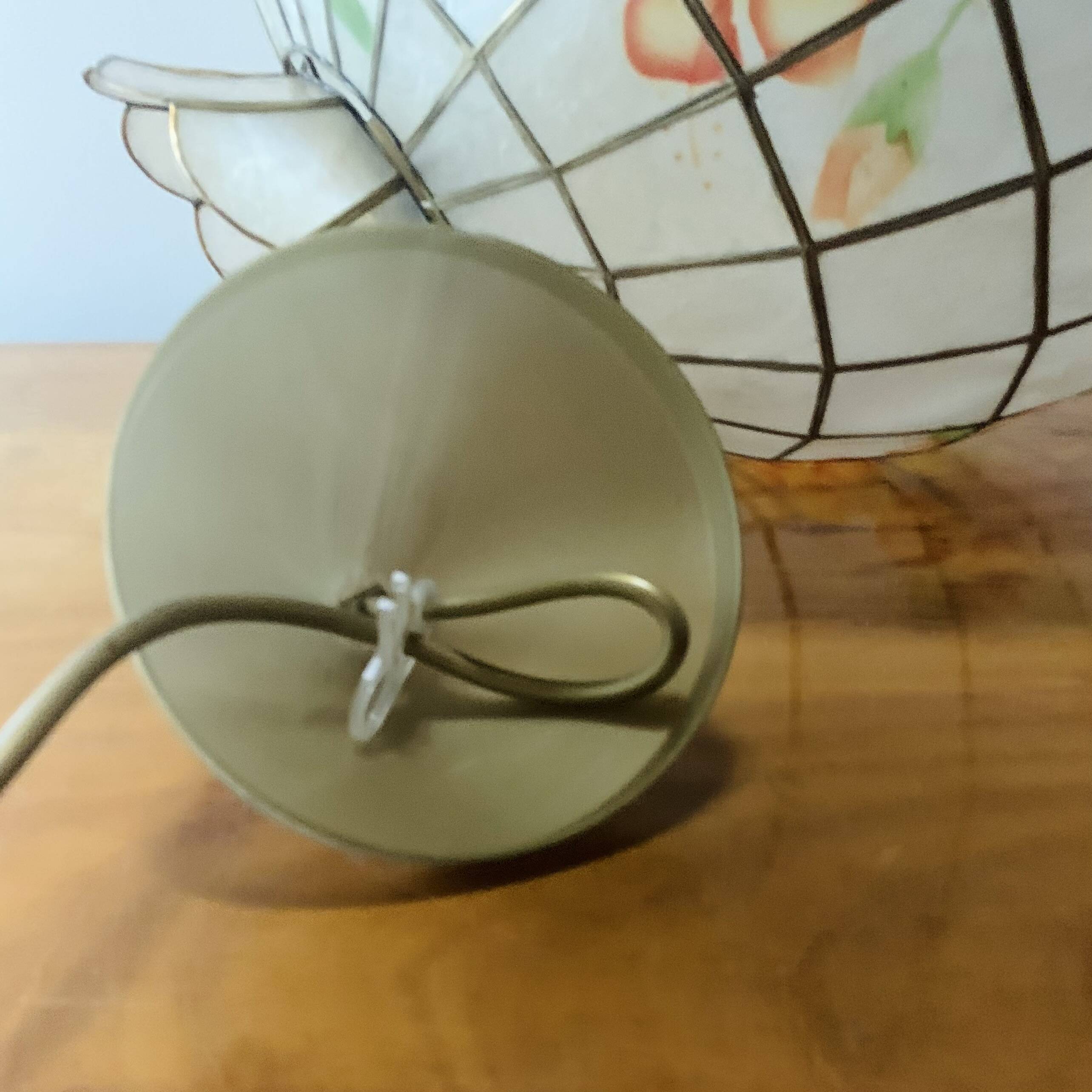 Vintage mother-of-pearl and brass pendant/chandelier