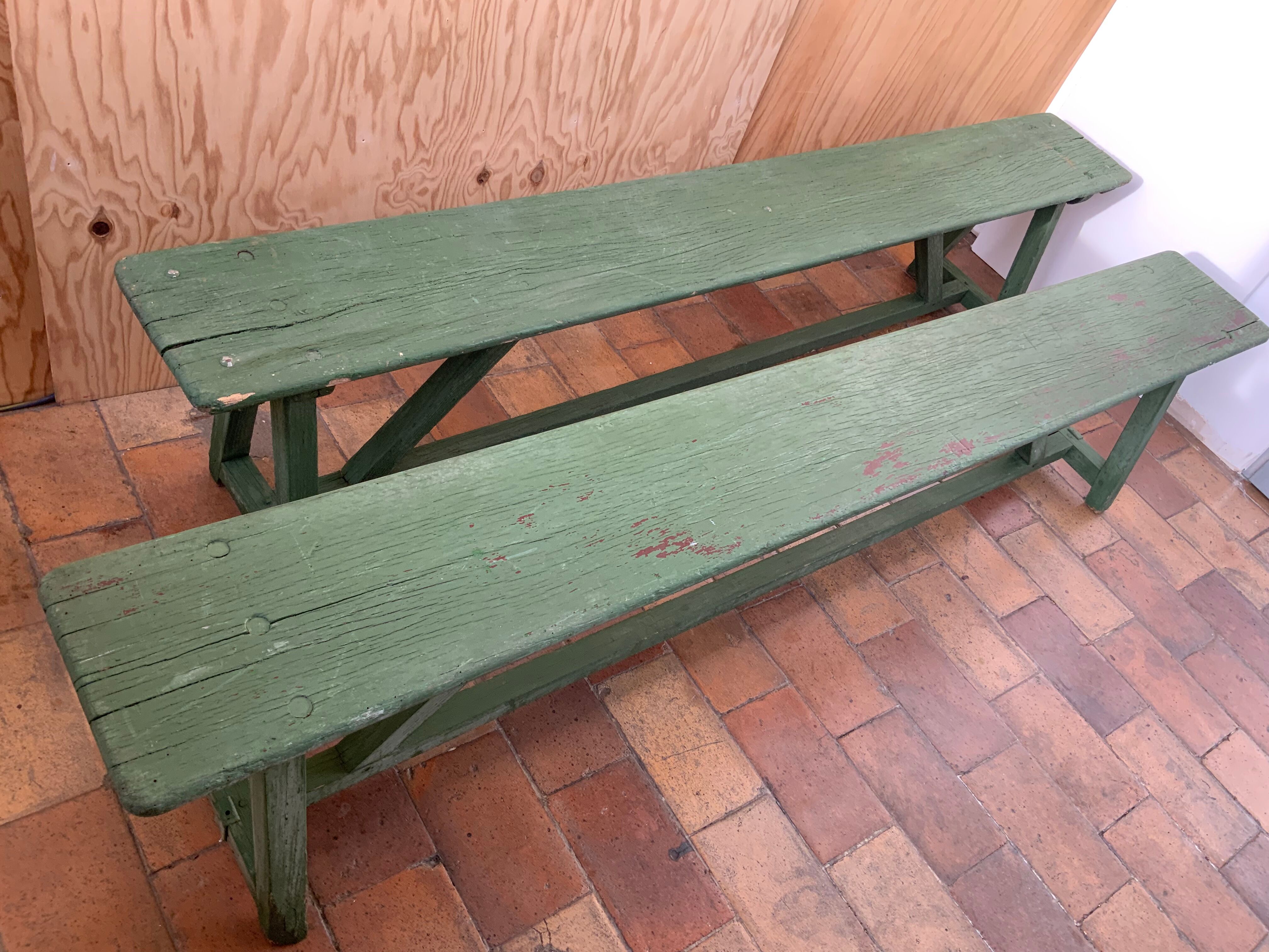 Pair of vintage benches