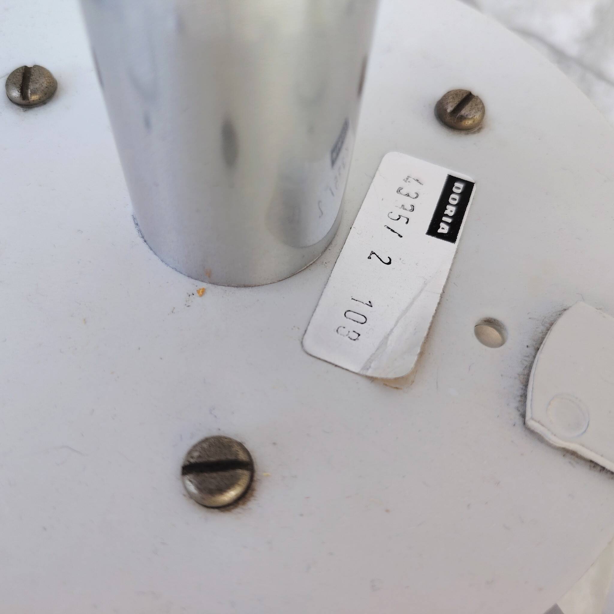 Large frosted glass chandelier Doria Leuchten 70's