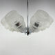 Mid-century glass & chrome chandelier, 1970's