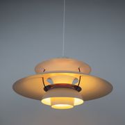 Hanging Danish vintage light PH 5 by Poul Henningsen Louis Poulsen 1958
