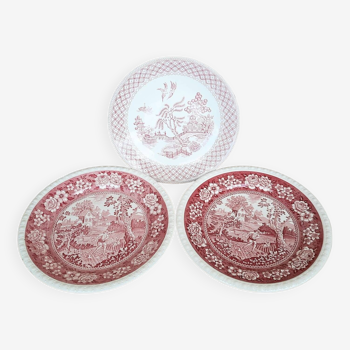 Old pink dinner plates