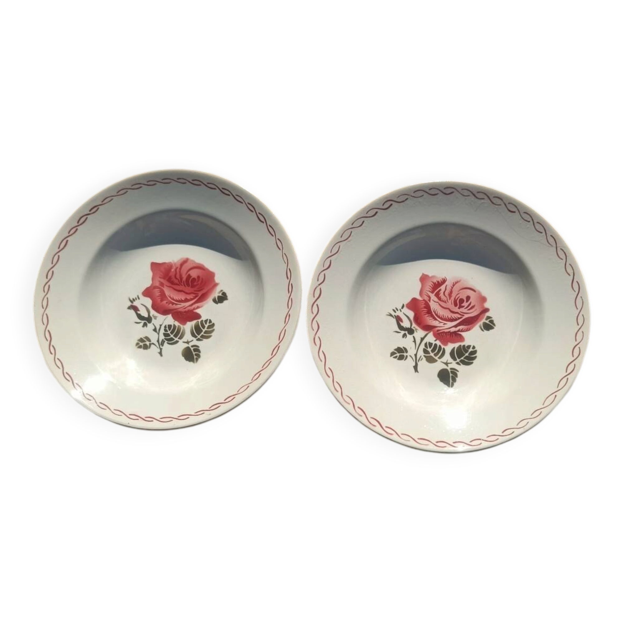 Antique deep plates Badonviller – Germaine model