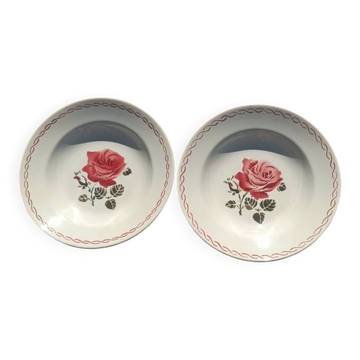 Assiettes creuses anciennes Badonviller – modèle Germaine