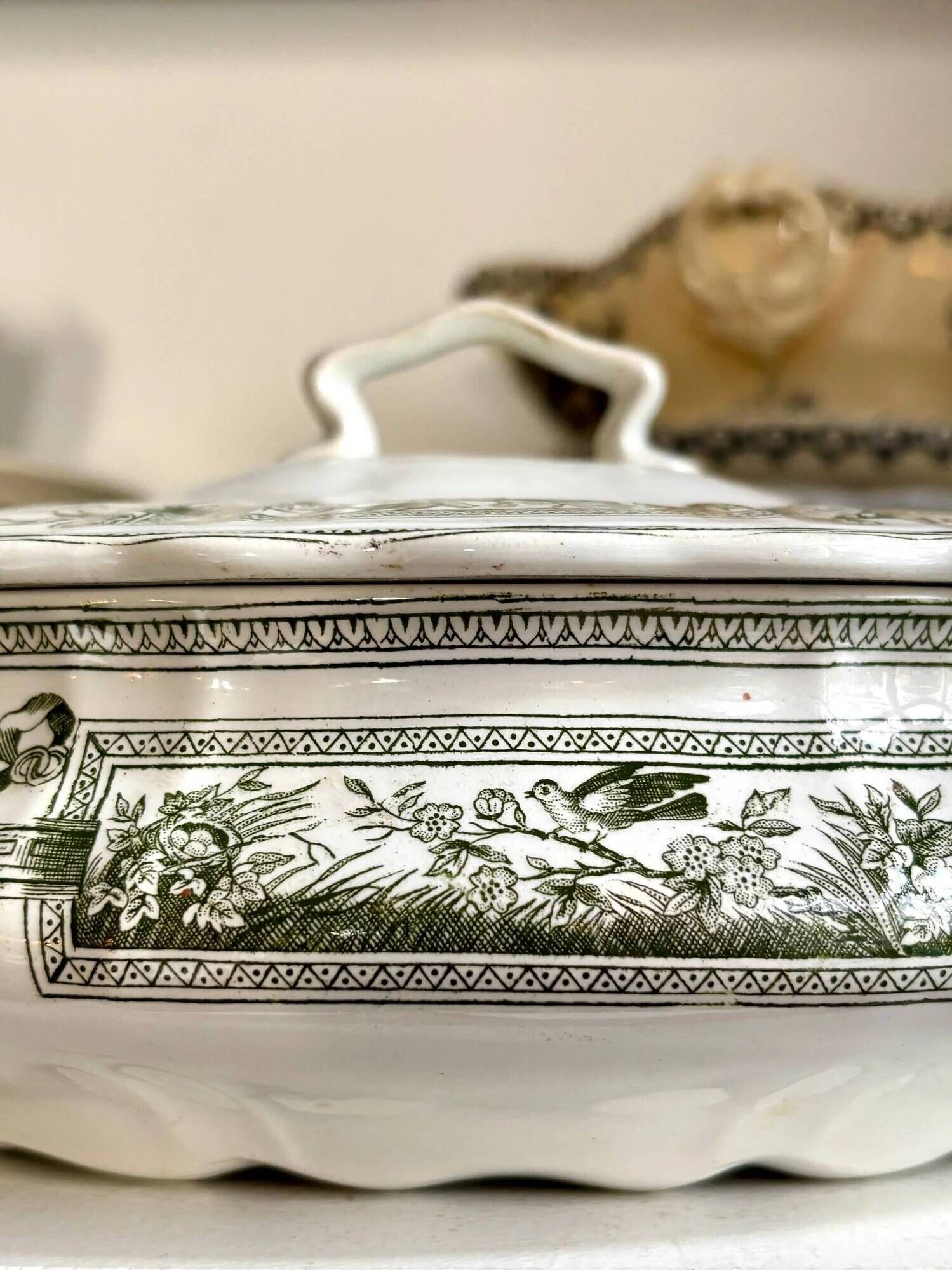Small ironstone tureen from St Amand and Hamage, "Medallion" service