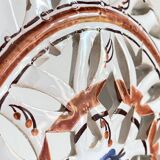 Handcrafted ceramic wall light blue centre