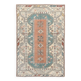 5x8 Shades Of Copper Green Vintage Oushak Rug, 146x227Cm SKU 24356