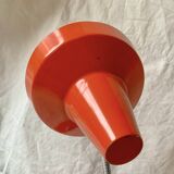 Vintage desk lamp in orange lacquered metal