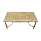 Coffee table 60' marble and brass