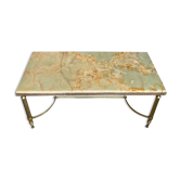 Table basse 60’ marbre et laiton