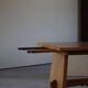 Mid-century brutalist dining table, made of oak, Danish craftsmanship, 1950s.