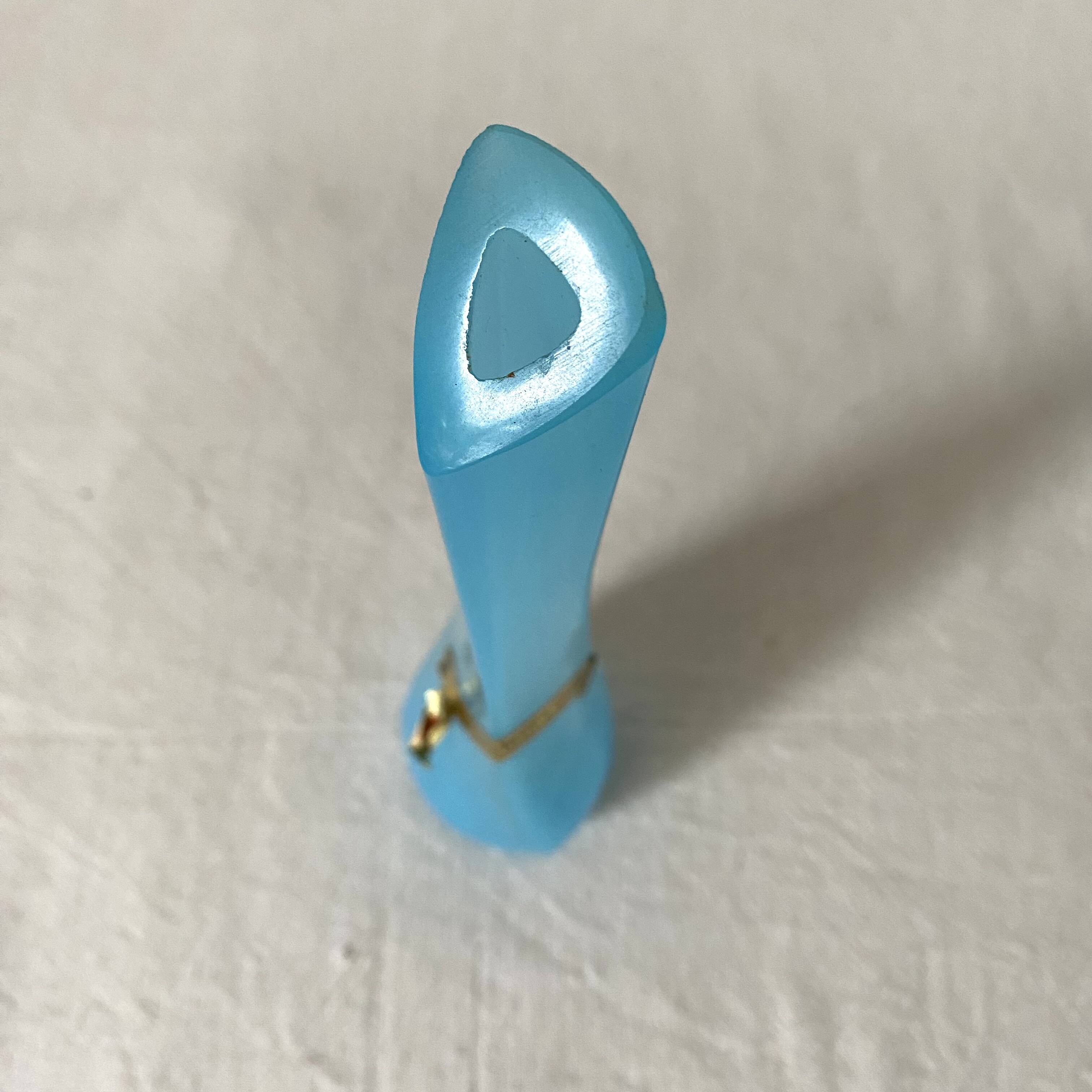 Blue opaline soliflore vases