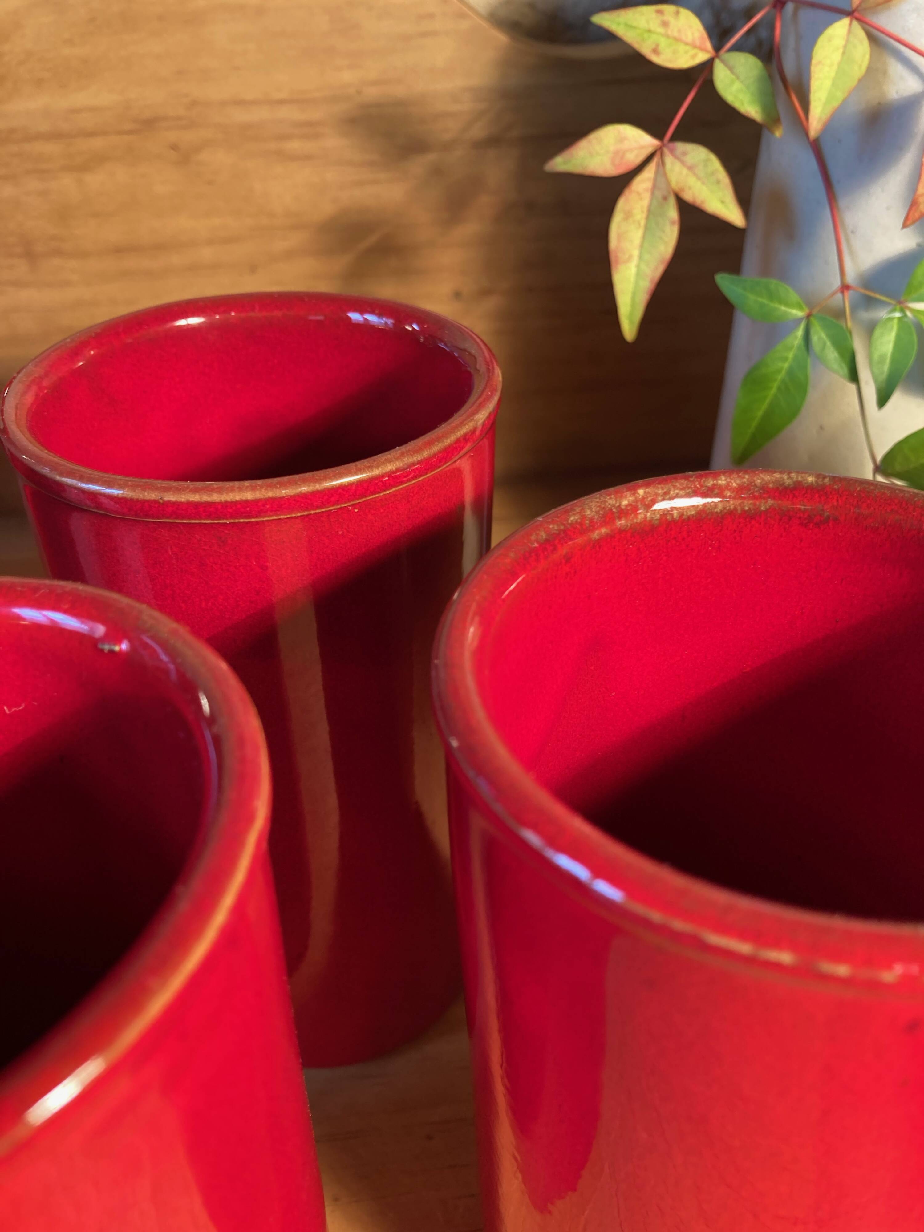 Enameled stoneware orangeade service