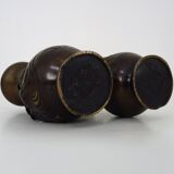 Pair of Japanese dragon vases in patinated bronze - 1900