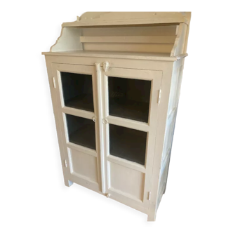 White solid pine cabinet