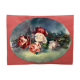 Oval watercolor with roses