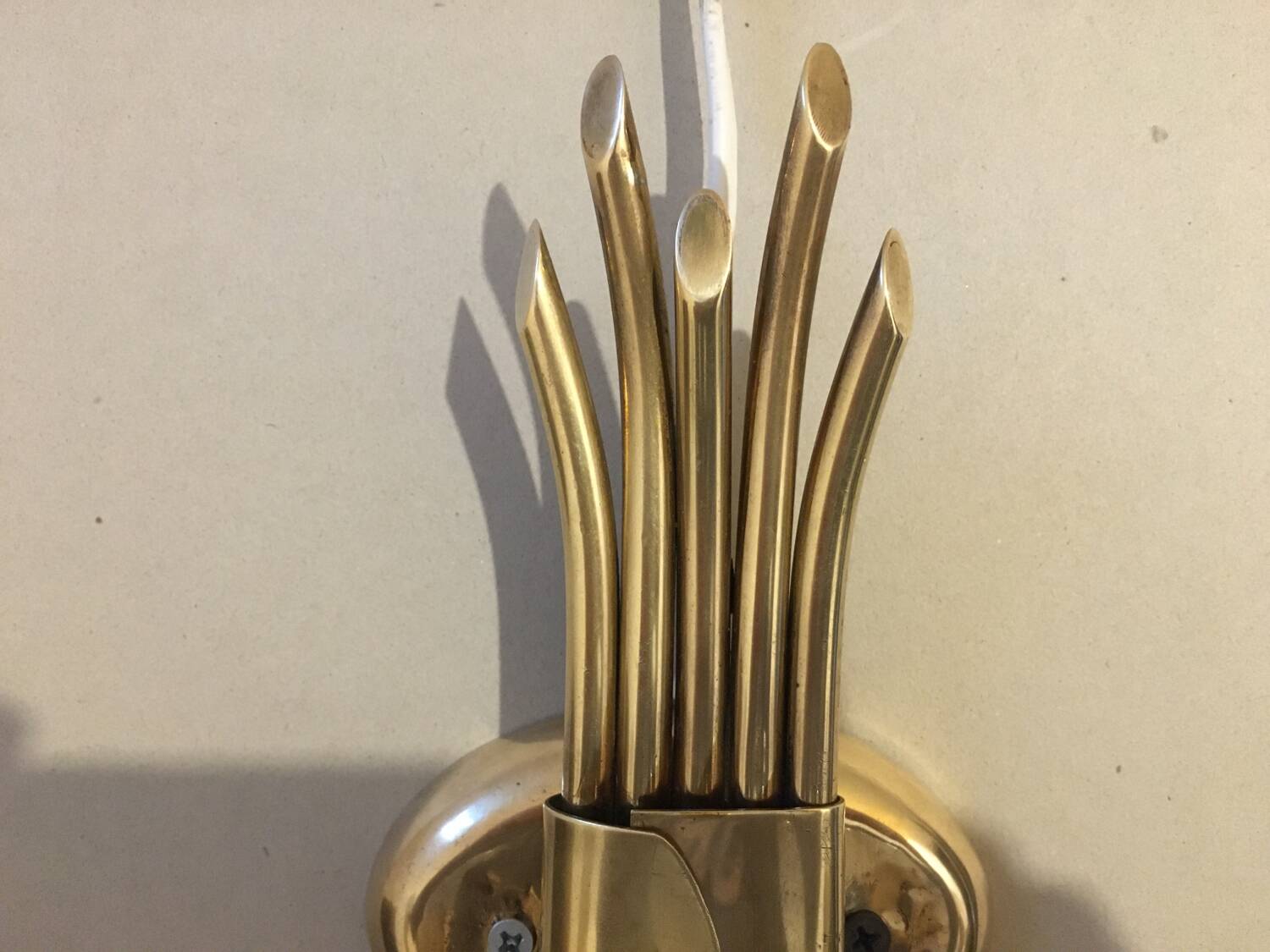 Brass wall light