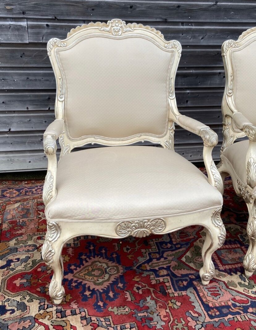 Pair of Italian-style armchairs