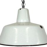 Industrial White Enamel Factory Pendant Lamp from Zaos, 1960s