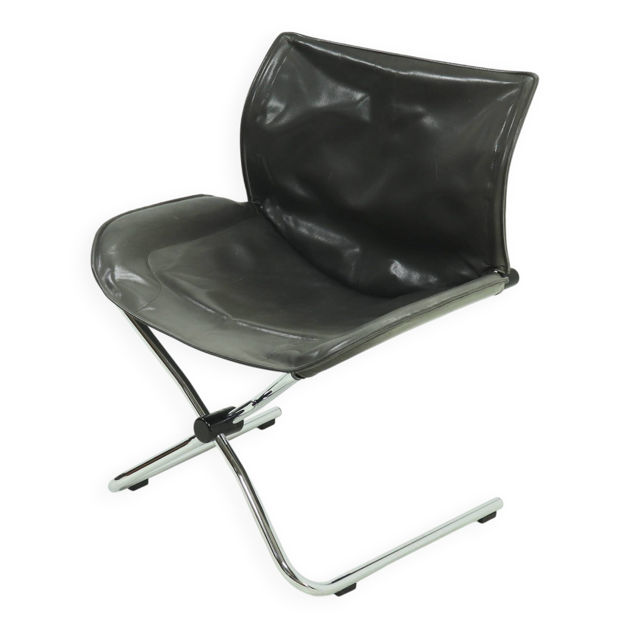 Leather Lounge Chair by Simon Desanta for COR Germany 1980s