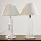 Lampe de table en plexiglas, lot de 2