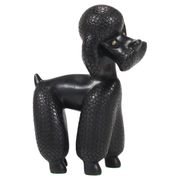 Charming figurine sculpture of a poodle dog by Leopold Anzengruber, Austria, 1950s.
