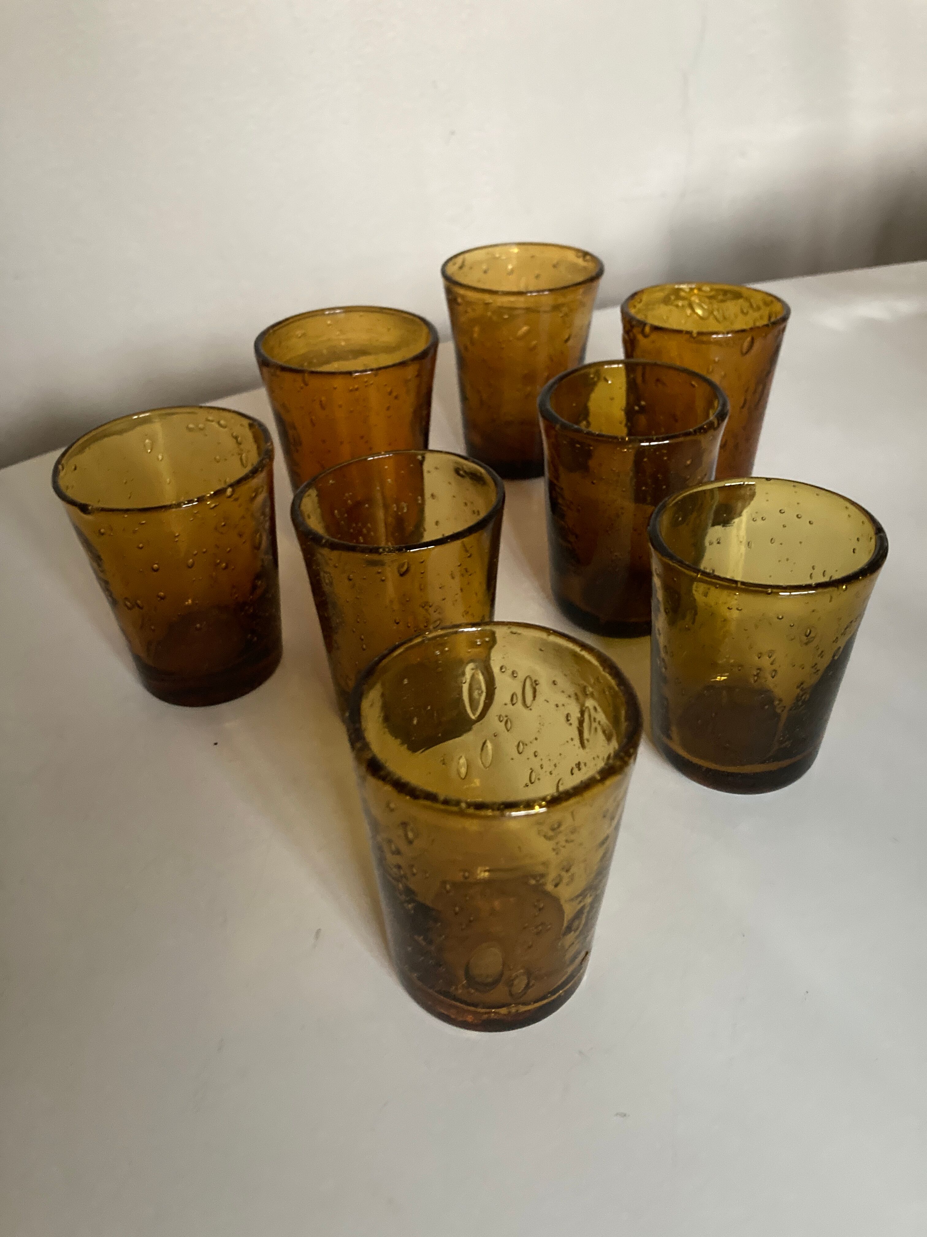 Set de 8 verres gobelets de Biot 1970