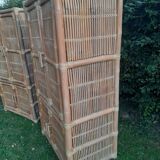 Vintage bamboo and rattan cabinet or storage unit