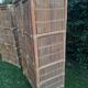 Vintage bamboo and rattan wardrobe or storage unit