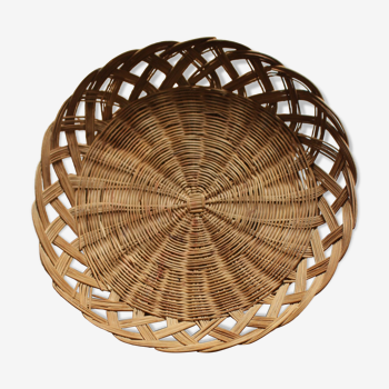 Vintage wicker twisted basket