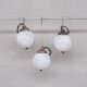 Opaline and brass mid-century caged pendant