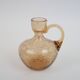 Petit porte bougie en verre bullé rose de Biot