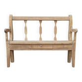 Banc en chêne avec dossier