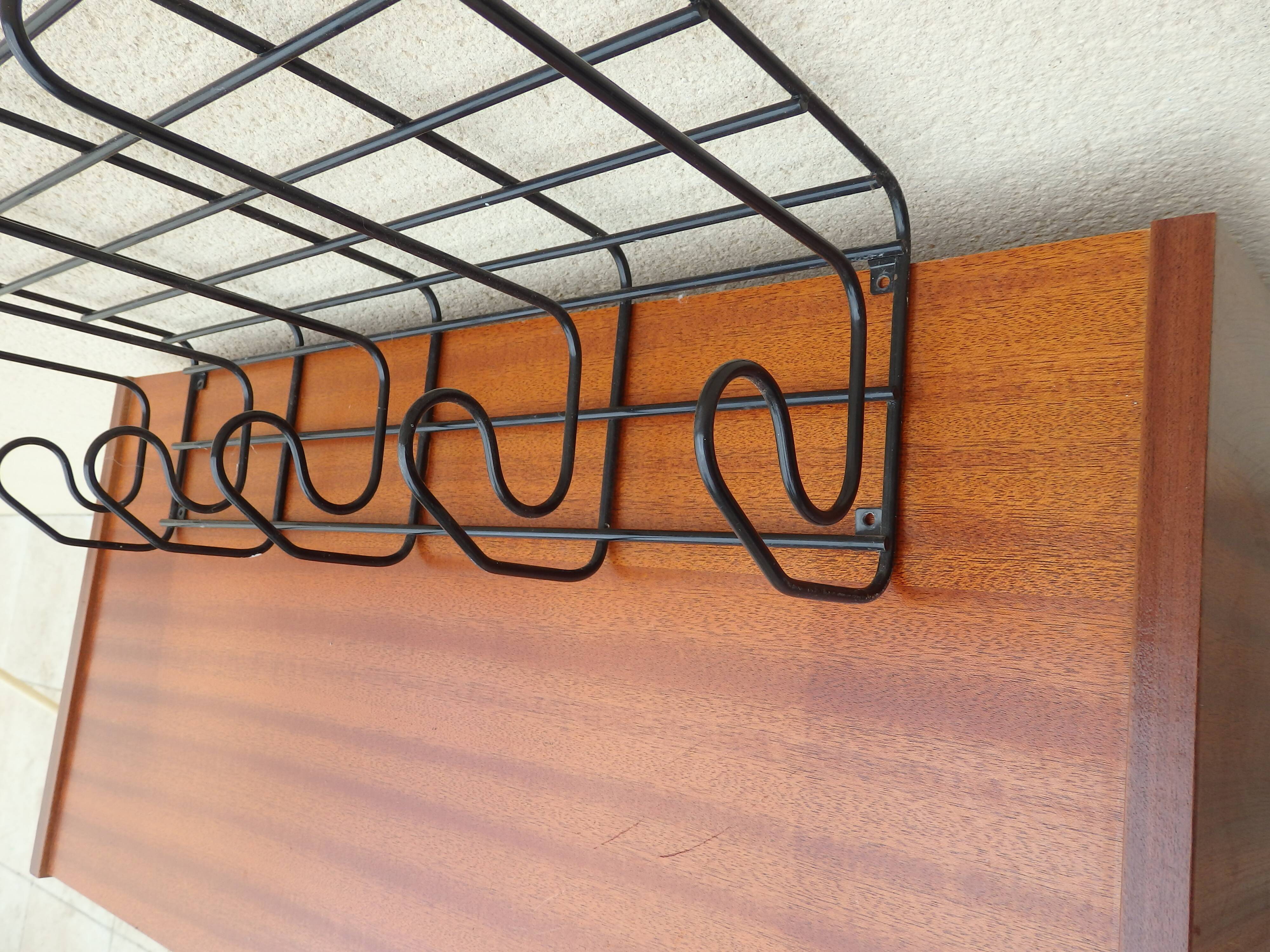Vintage coat rack Ikea year 80 metal 5 hooks