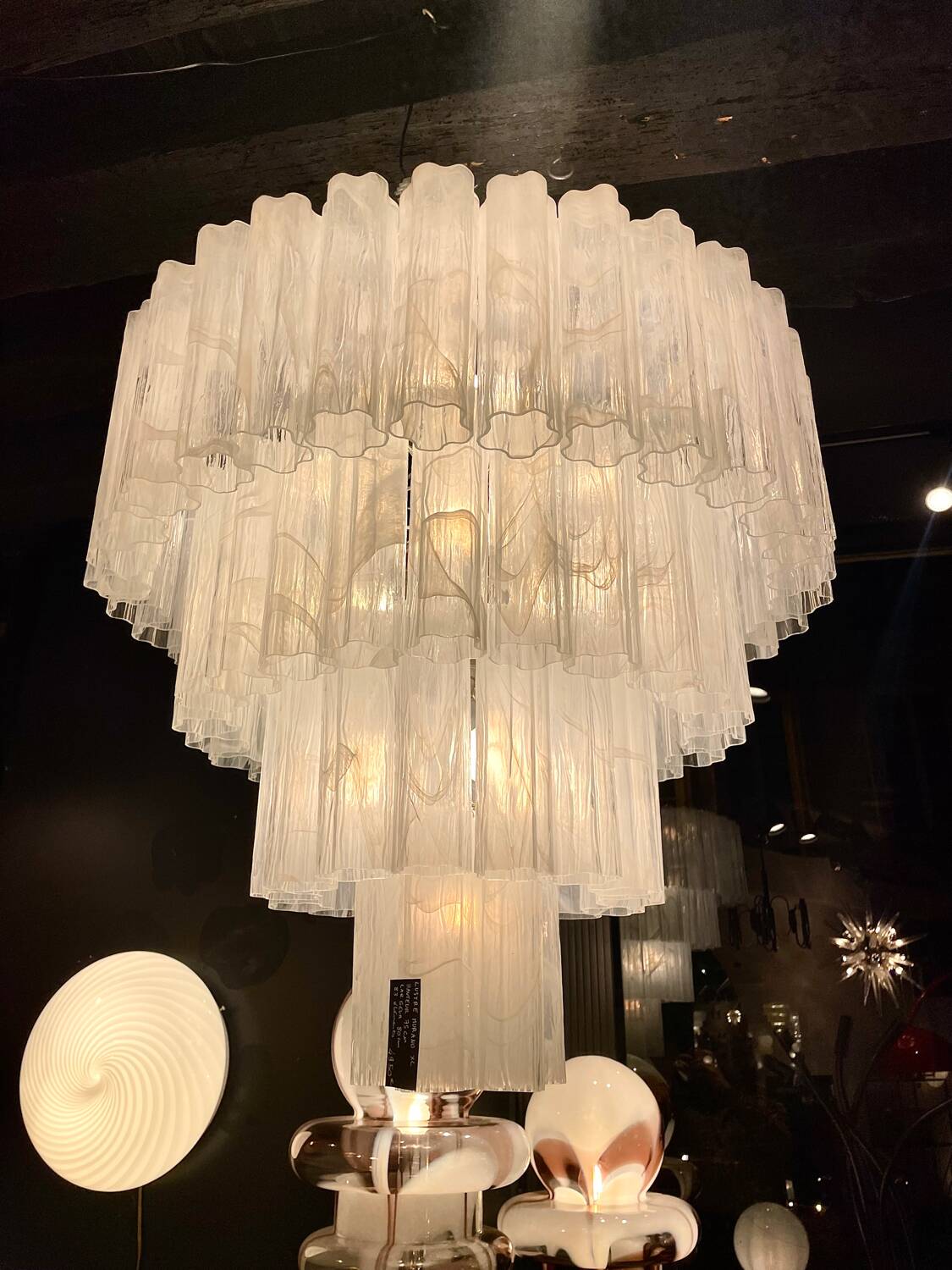 Grande suspension lustre verre Murano