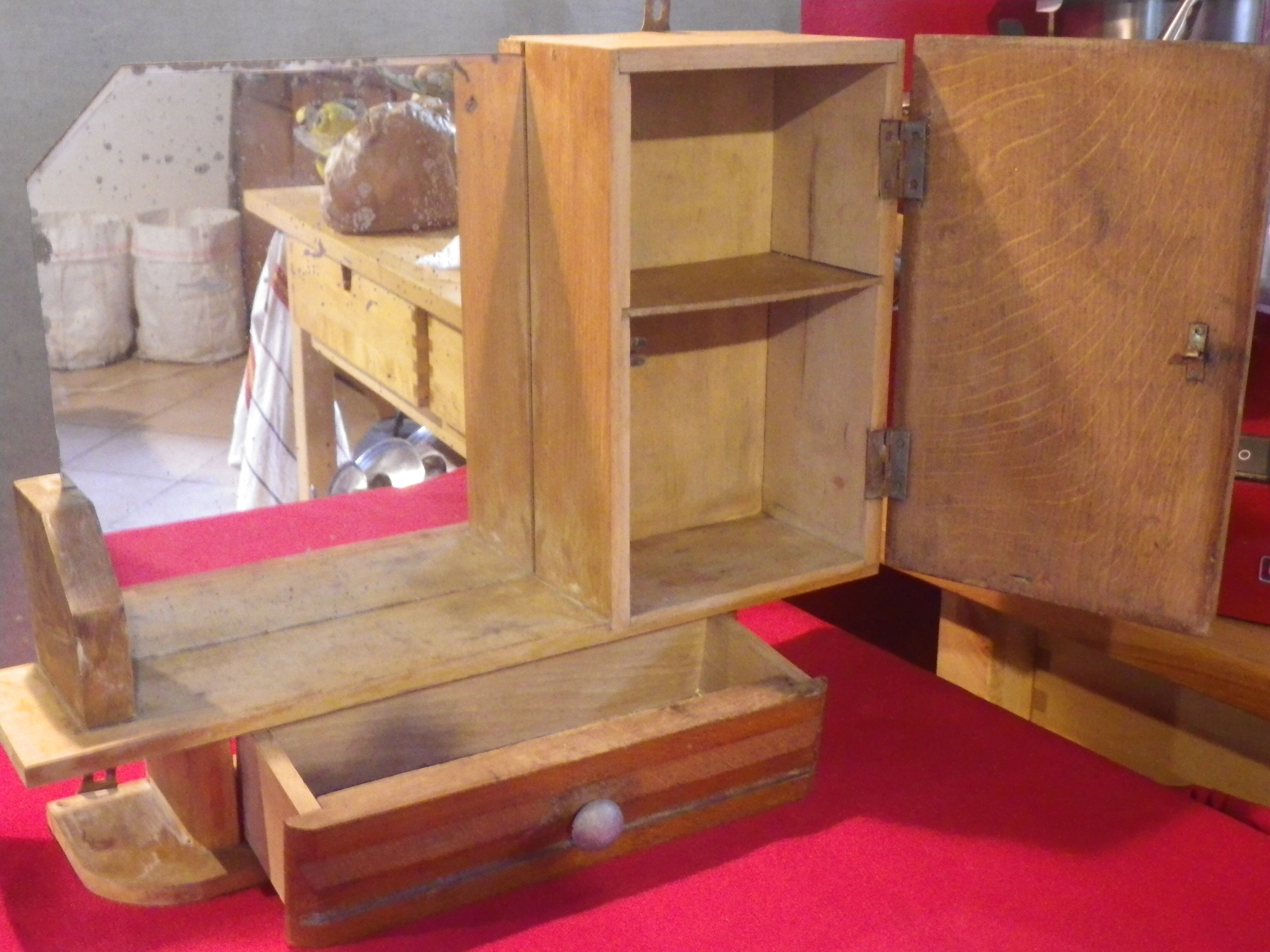 Old wall-mounted dressing table