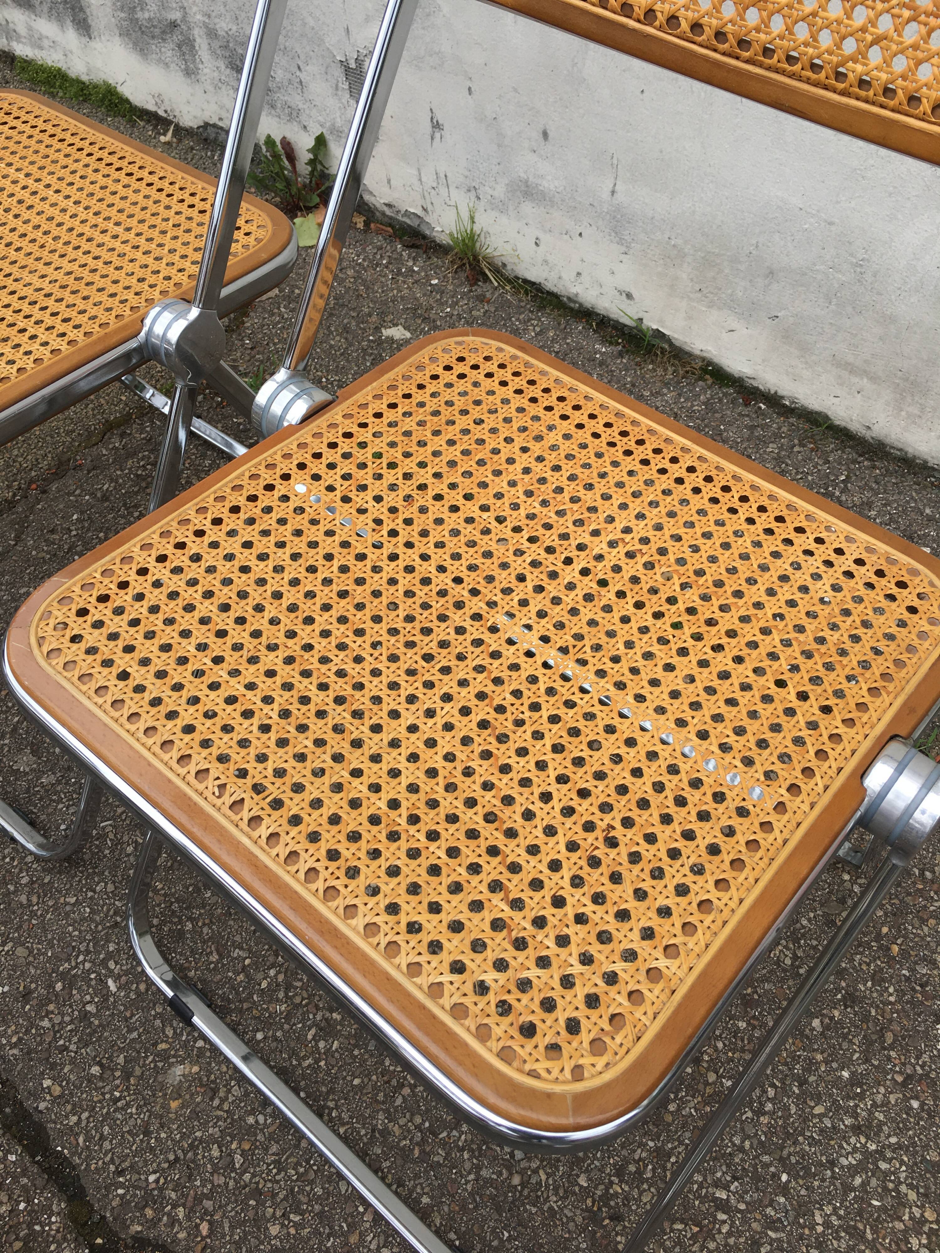 6 plia chairs by Giancarlo Piretti, Castelli circa 1967