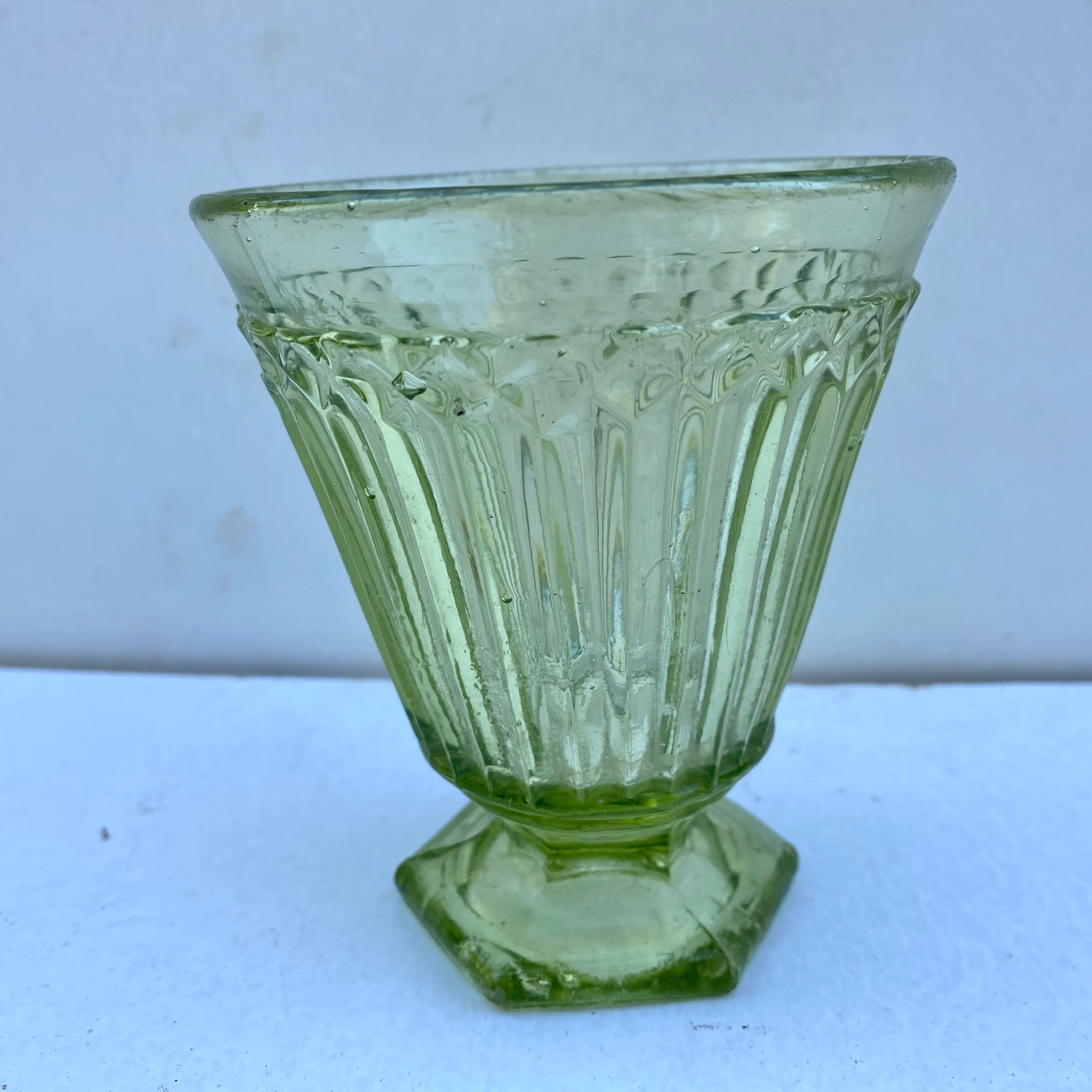 Old foot glass